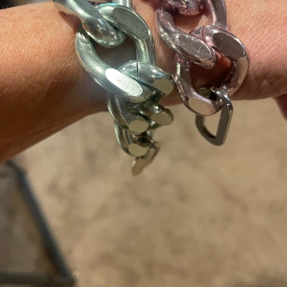 HRH Collection pink mint green chunky bracelet. Both. - Picture 3 of 6